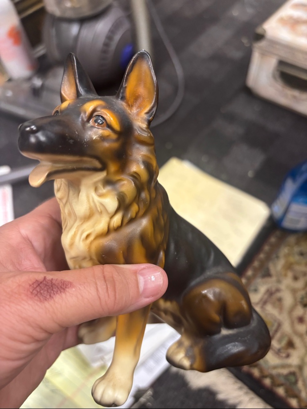 Vintage german shepherd porcelain 8 in